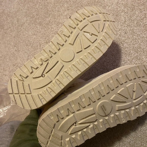 Faux Fur Platform Mini Ankle Boots - Sand - Picture 5 of 7